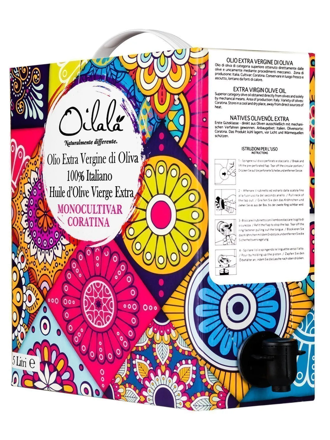 Oilala' EVOO 100% Coratina 5 Lt box